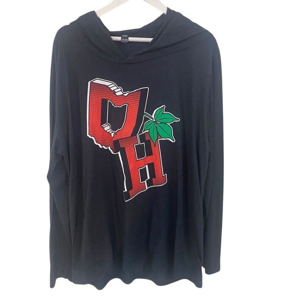 District Ohio Buckeyes size 2XL long sleeve black hoodie